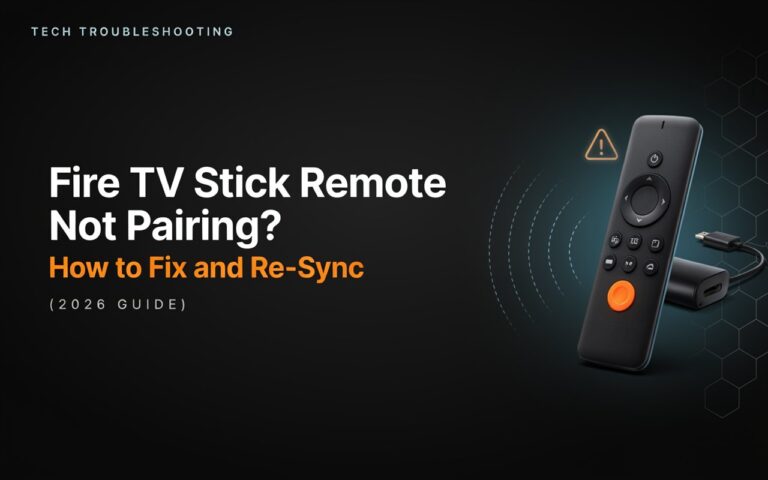 Fire TV Stick Remote Not Pairing? How to Fix and Re-Sync (2026 Guide) Fire TV Stick Remote Not Pairing